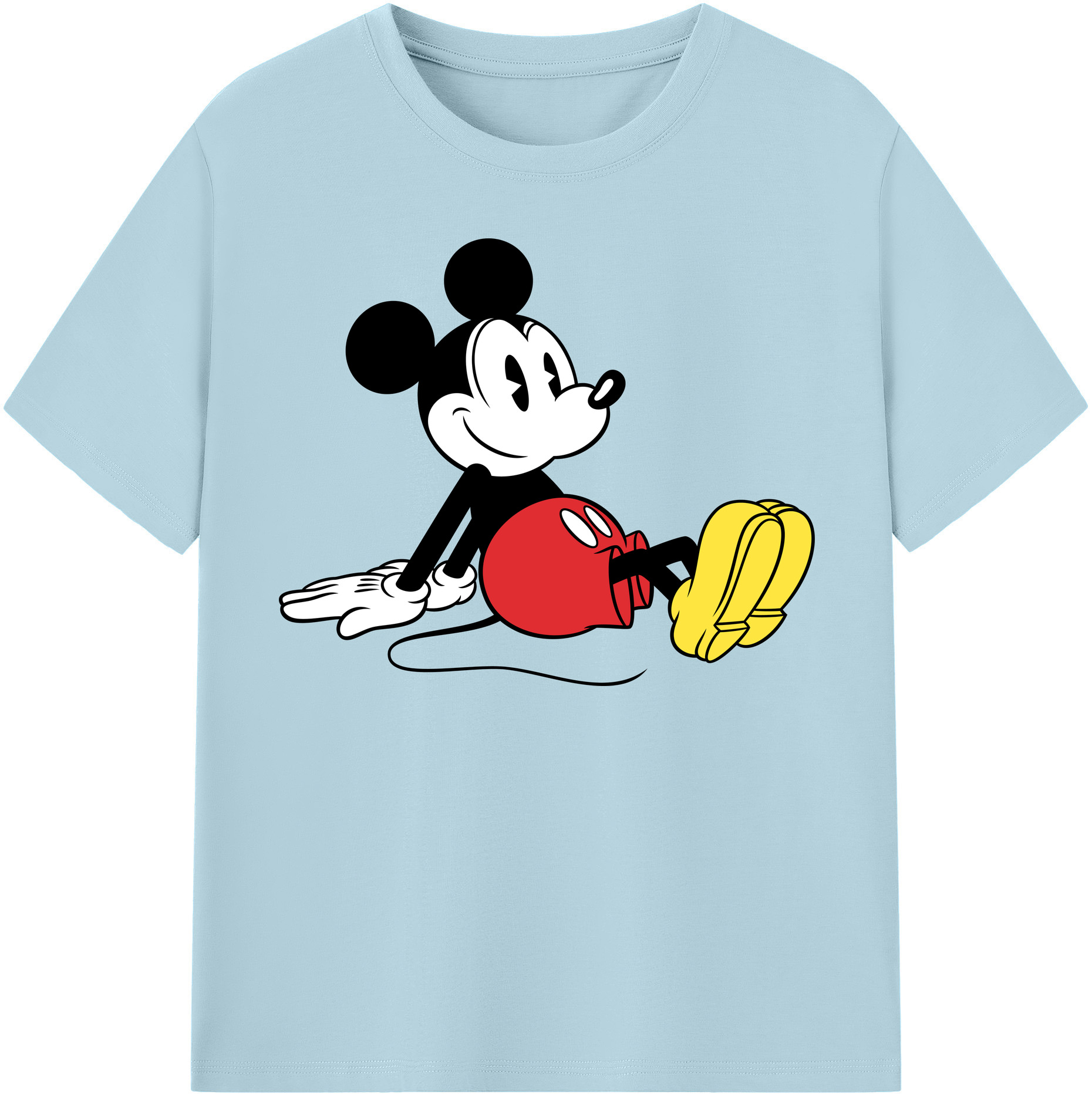 （画像用） ミッキーマウス Mickey Mouse 綿100％半袖Tシャツ（フロントプリント）